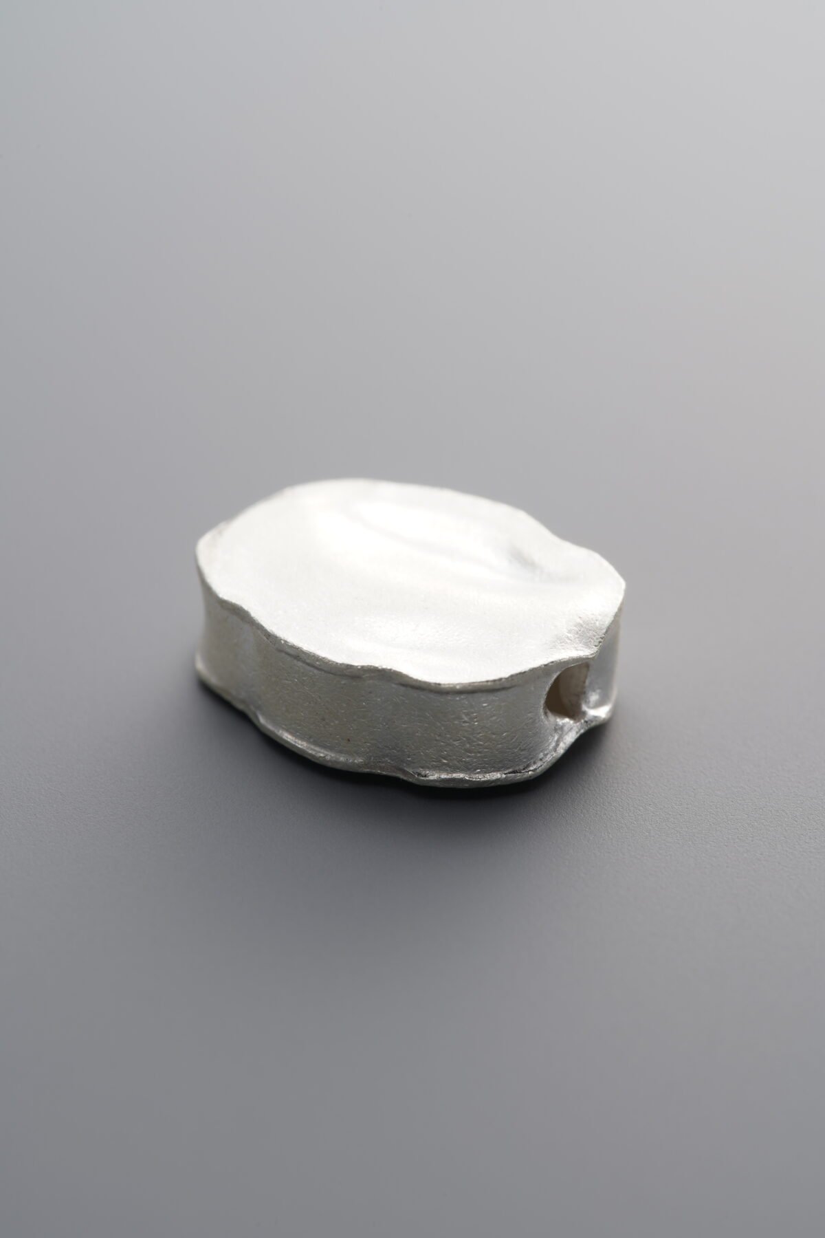 999 Fine Silver-Bright-Dimensional Irregular Coin Bead-14mm - Image 1