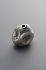 999 Fine Silver-Bright-Dimensional Irregular Triangle Spacer Bead-13mm - Image 3