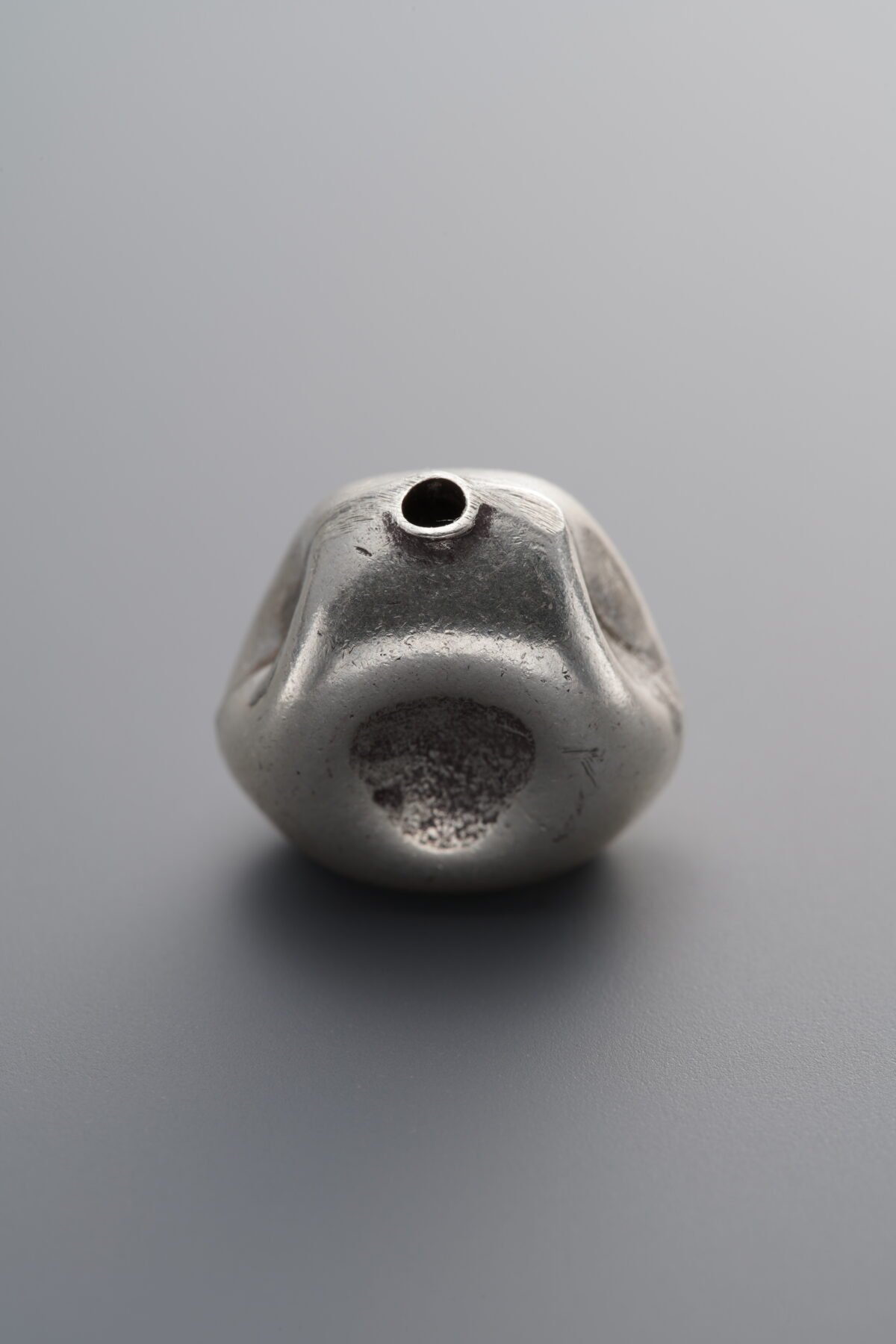 999 Fine Silver-Bright-Dimensional Irregular Triangle Spacer Bead-13mm - Image 2