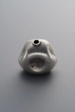 999 Fine Silver-Bright-Dimensional Irregular Triangle Spacer Bead-13mm - Image 2