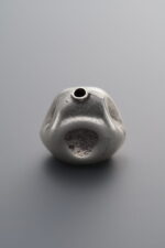 999 Fine Silver-Bright-Dimensional Irregular Triangle Spacer Bead-13mm - Image 2