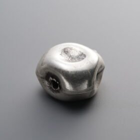 999 Silver-Plain-3D Irregular Triangle Spacer Beads-13mm