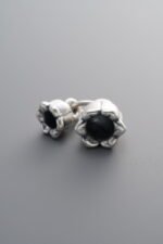 999 Silver-Vintage-3D Double-Bud Pendant-13mm - Image 4