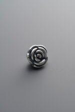 999 Silver-Vintage-3D Rose Flower Spacer Bead-8mm - Image 2