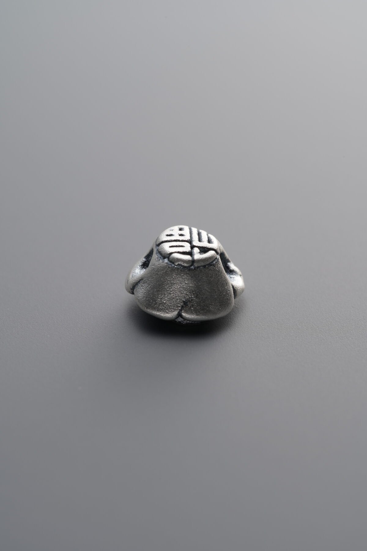 999 Fine Silver-Antiqued-Dimensional Rose Flower Spacer Bead-8mm - Image 3