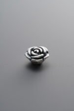 999 Silver-Vintage-3D Rose Flower Spacer Bead-8mm - Image 4