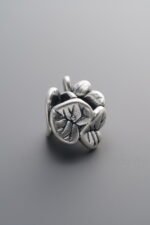 999 Silver-Vintage-3D Flower Wreath Spacer Bead-14mm - Image 3