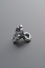999 Silver-Vintage-3D Small Flower Pendant-9mm - Image 2