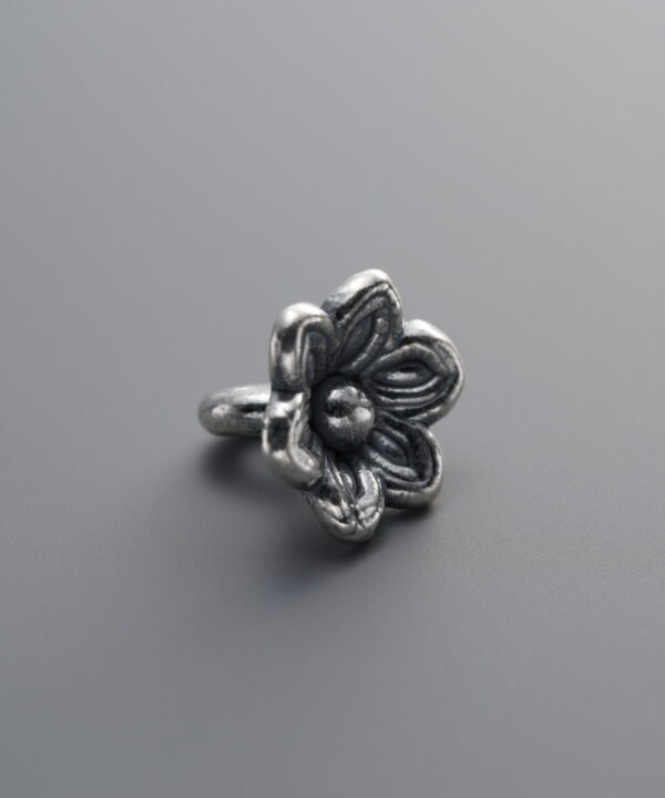 999 Silver-Vintage-3D Small Flower Pendant-9mm
