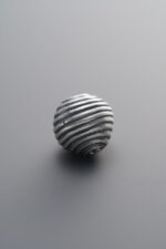 999 Fine Silver-Antiqued-Dimensional Spiral Spacer Bead-10mm - Image 2