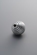 999 Fine Silver-Antiqued-Dimensional Spiral Spacer Bead-10mm