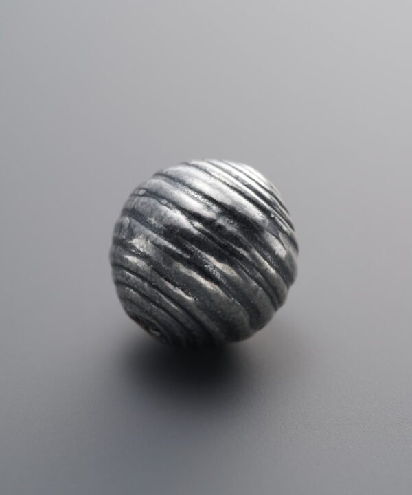 999 Fine Silver-Antiqued-Dimensional Spiral Spacer Bead-10mm