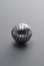 999 Fine Silver-Antiqued-Dimensional Spiral Spacer Bead-10mm - Image 2