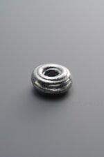 999 Fine Silver-Antiqued-Dimensional Spiral Ring Bead-10mm