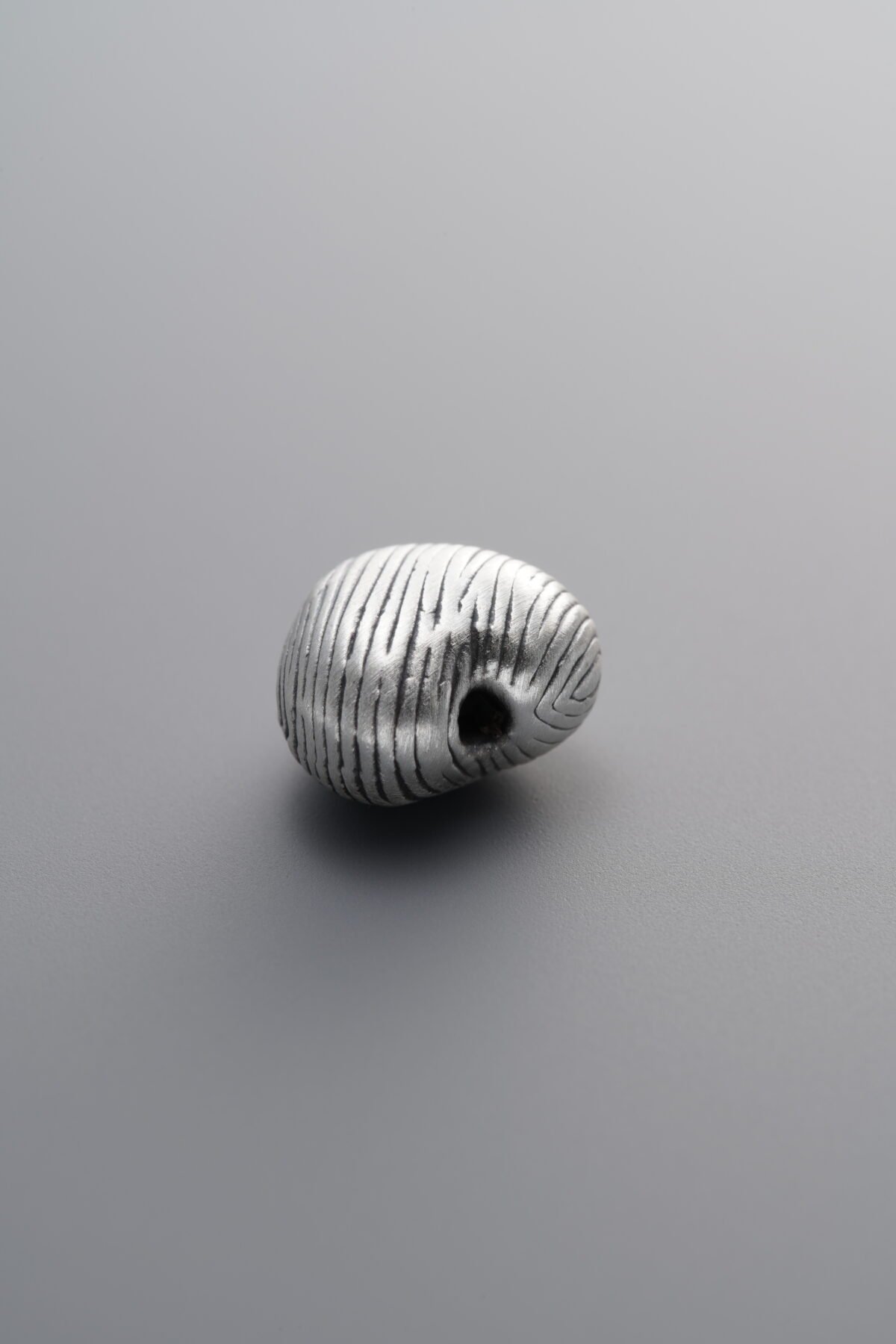 999 Fine Silver-Antiqued-Heart Spacer Bead-10mm - Image 3