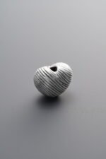 999 Fine Silver-Antiqued-Heart Spacer Bead-10mm - Image 2