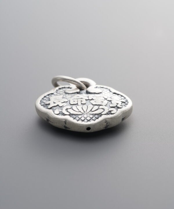 999 Fine Silver-Antiqued-Dimensional Lock Spacer Bead-18mm