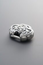 999 Silver-Vintage-3D Flower Rabbit Lock Spacer Bead-18mm - Image 2