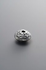 999 Fine Silver-Antiqued-Dimensional Rondelle Spacer Bead-10mm