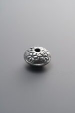 999 Fine Silver-Antiqued-Dimensional Rondelle Spacer Bead-10mm - Image 2