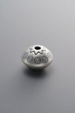999 Fine Silver-Antiqued-Rondelle Spacer Bead-11mm - Image 2