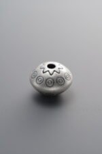 999 Fine Silver-Antiqued-Rondelle Spacer Bead-11mm