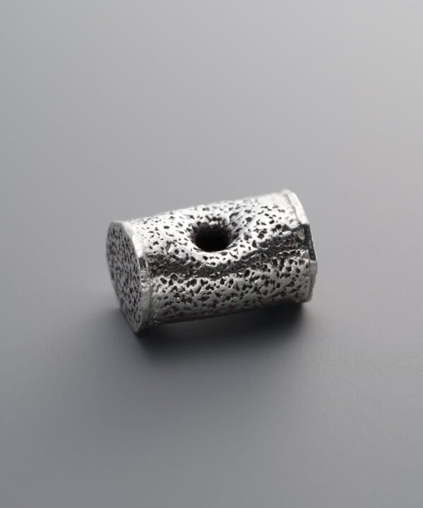 999 Silver-Vintage-Hammered Pattern Waist Drum Spacer Beads-10mm