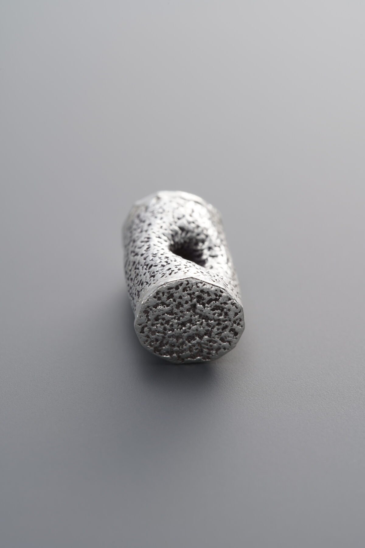 999 Fine Silver-Antiqued-Hammered Barrel Spacer Bead-10mm - Image 3
