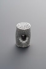 999 Fine Silver-Antiqued-Hammered Barrel Spacer Bead-10mm - Image 2