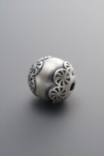 999 Fine Silver-Antiqued-Patterned Lantern Spacer Bead-11mm - Image 4