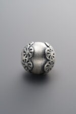 999 Fine Silver-Antiqued-Patterned Lantern Spacer Bead-11mm - Image 2