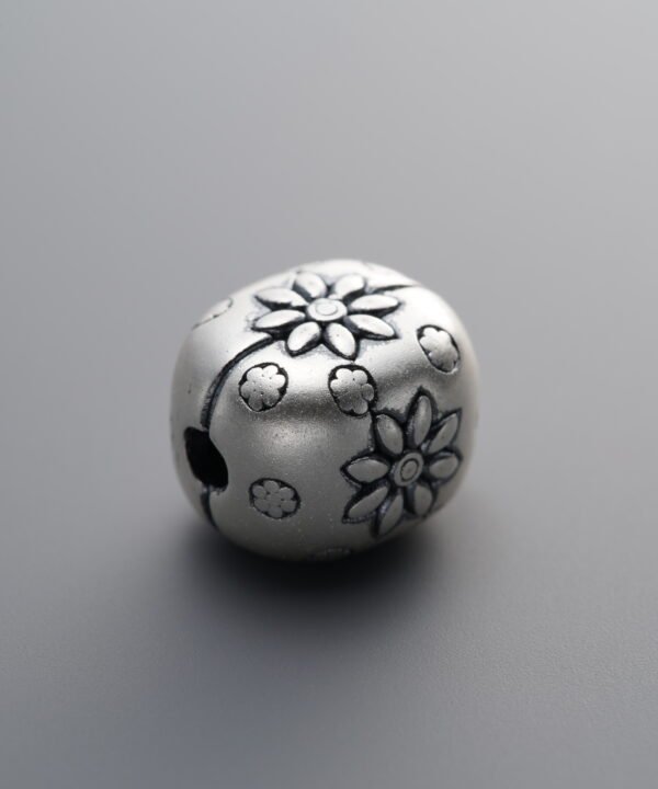 999 Silver-Vintage-3D Square Round Spacer Bead-12mm