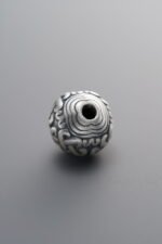 999 Fine Silver-Antiqued-Dimensional Chinese Knot Spacer Bead-10mm