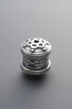 999 Fine Silver-Antiqued-Dimensional Copper Coin Tube Bead-13mm - Image 4