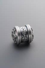 999 Fine Silver-Antiqued-Dimensional Copper Coin Tube Bead-13mm