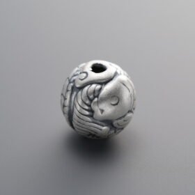 999 Silver-Vintage-3D Fish Spacer Beads-10mm