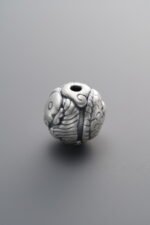 999 Fine Silver-Antiqued-Dimensional Fish Spacer Bead-10mm - Image 2