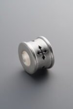 999 Fine Silver-Bright-Carved Cross Spacer Bead-12mm