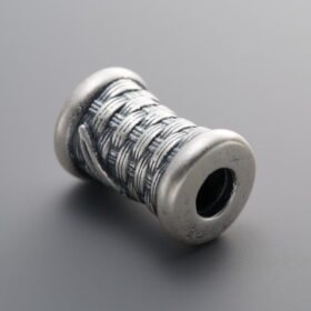 999 Fine Silver-Antiqued-Braided Bead-14mm