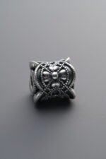 999 Fine Silver-Antiqued-Decorative Bead Barrel Bead-9mm - Image 2