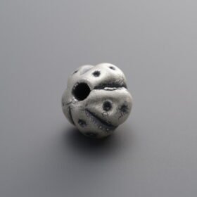 Hammered-Texture Pumpkin Bead