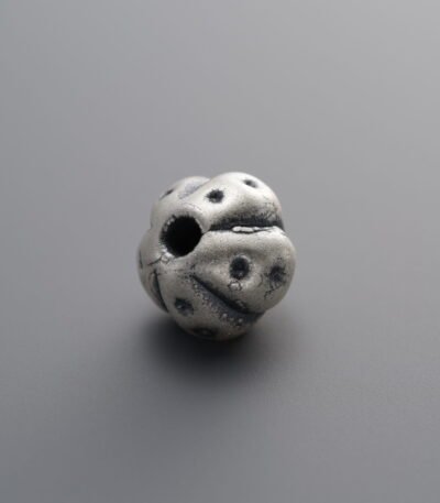 Hammered-Texture Pumpkin Bead