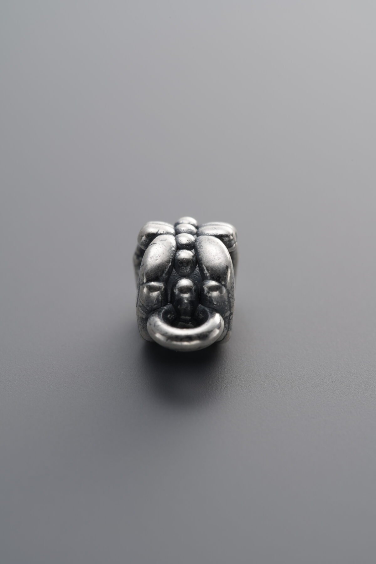 999 Fine Silver-Antiqued-Dimensional Three-Way Connector-12mm - Image 3