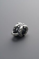 999 Fine Silver-Antiqued-Dimensional Three-Way Connector-12mm