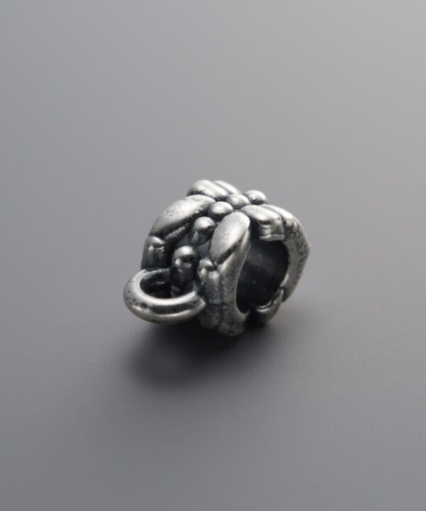 999 Fine Silver-Antiqued-Dimensional Three-Way Connector-12mm