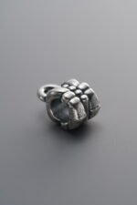 999 Fine Silver-Antiqued-Dimensional Three-Way Connector-12mm - Image 2