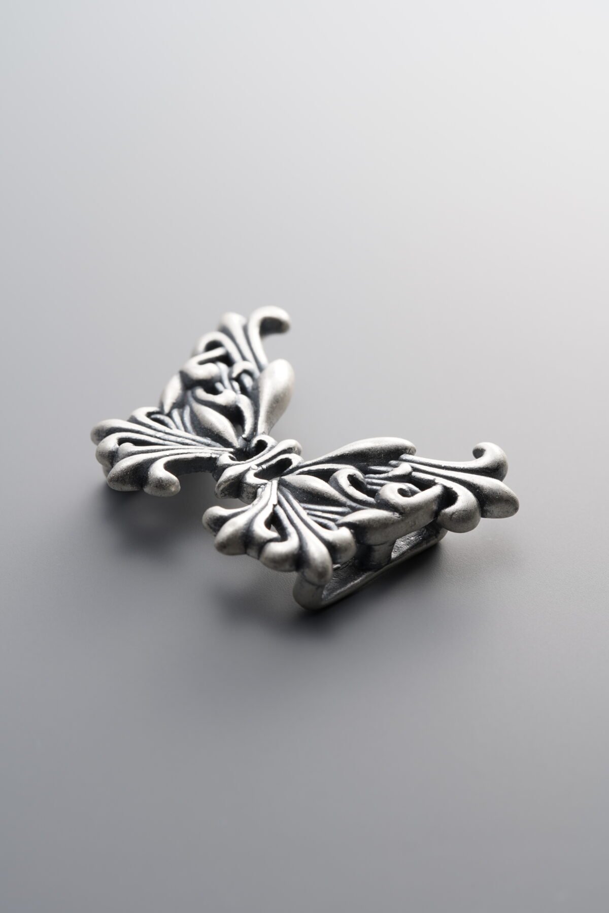999 Fine Silver-Antiqued-Openwork Butterfly Double-Eye Connector-30mm - Image 4