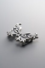 999 Fine Silver-Antiqued-Openwork Butterfly Double-Eye Connector-30mm - Image 4