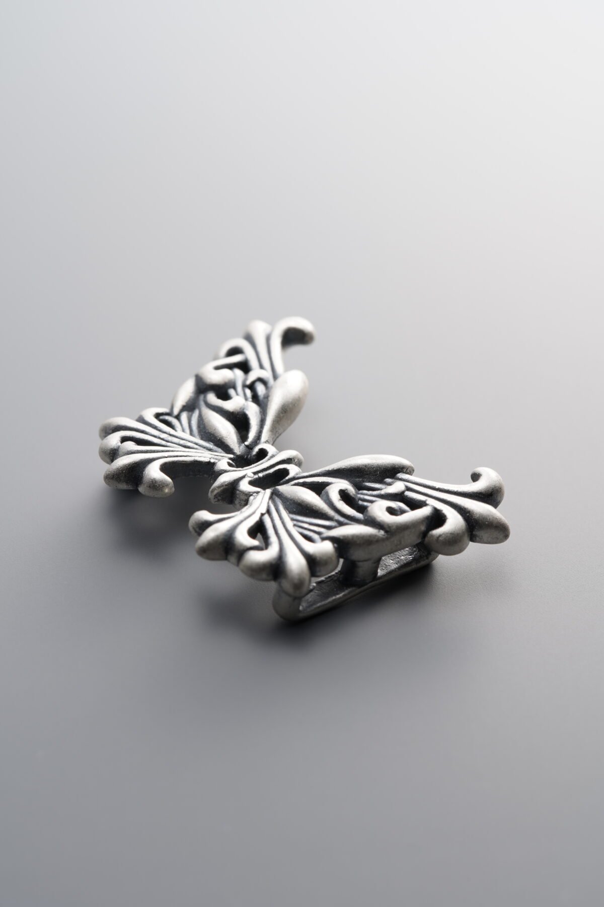 999 Fine Silver-Antiqued-Openwork Butterfly Double-Eye Connector-30mm - Image 2