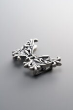 999 Fine Silver-Antiqued-Openwork Butterfly Double-Eye Connector-30mm - Image 2
